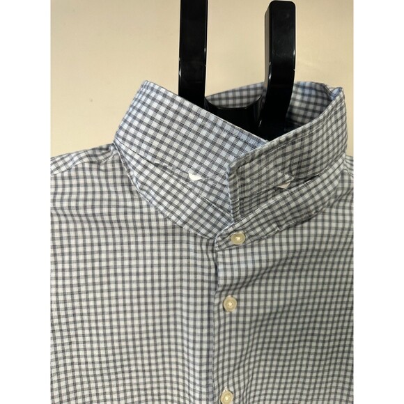 Goodfellow Co Mens Standard Fit Check Shirt Gray White Gingham Long Sleeve XXL - Picture 4 of 16